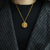 Shimmering Sunflower Pendant Necklace