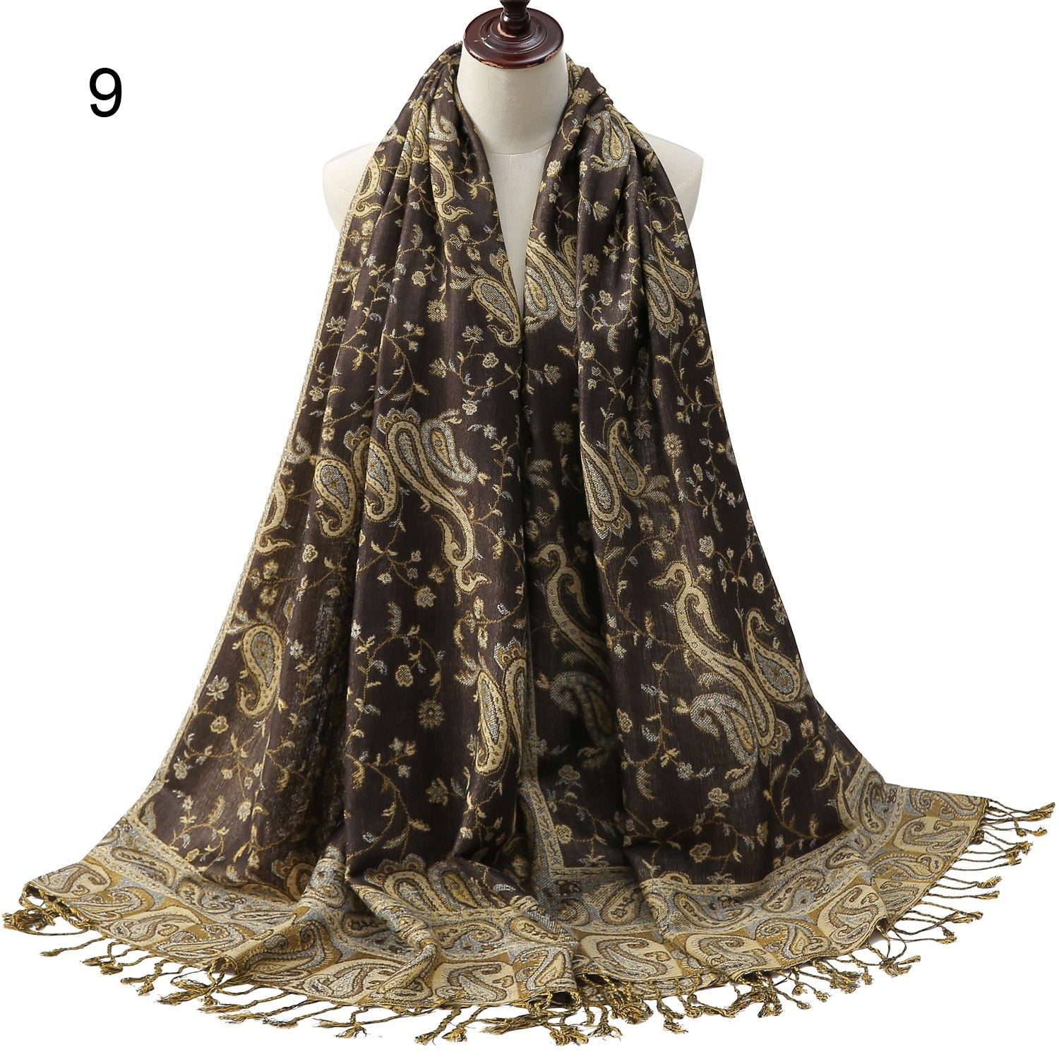 Silk Scarf Elegant  Wrap  Classic  for Women