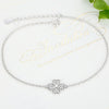 ucky Eye Love Heart Charm Bracelet: Sterling Silver with Blue Clover