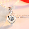 Eternal Love: Blue Crystal Heart Pendant Necklace