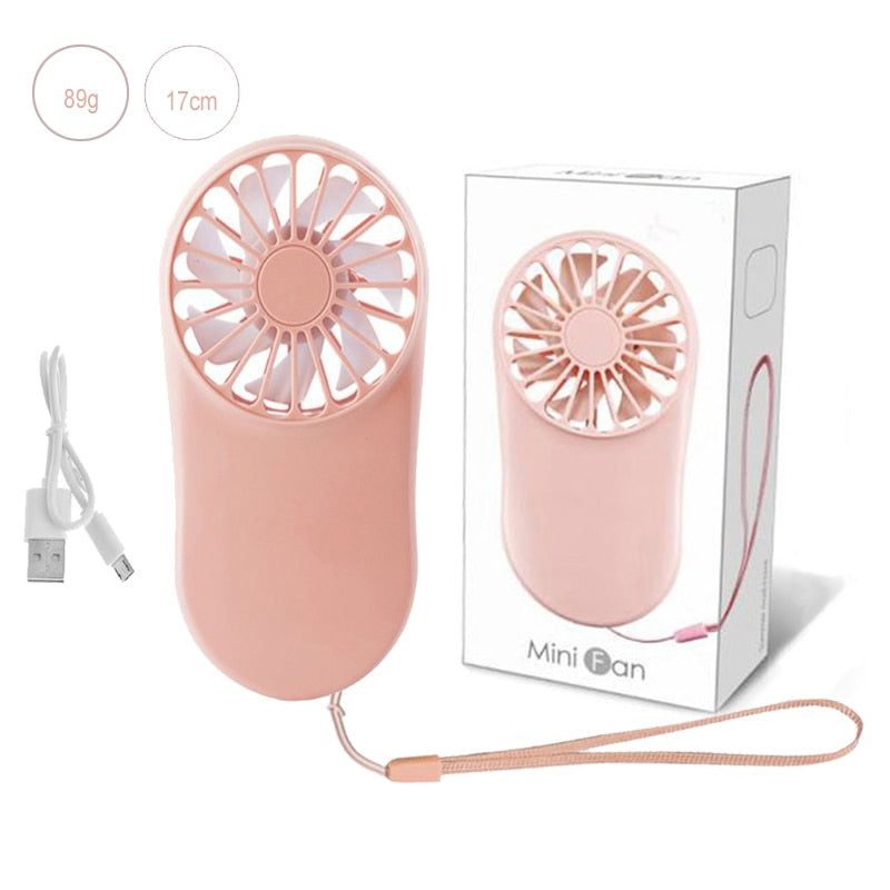 Portable Rechargeable USB Mini Fan - Cool Air for Travel & Outdoors