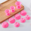 Hot 20PCS Pink Blue Silicone Hair Curler Soft Rubber Hair Care Rollers No Heat Hair Styling Tool Dropshipping 3#