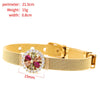 Zirconia Crystals Bangles: Stainless Steel Lover Buckles for Women