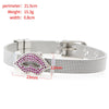 Zirconia Crystals Bangles: Stainless Steel Lover Buckles for Women