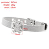 Zirconia Crystals Bangles: Stainless Steel Lover Buckles for Women