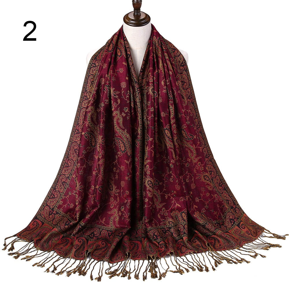 Silk Scarf Elegant  Wrap  Classic  for Women
