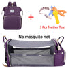 Foldable Mommy Bag with Crib and Baby Backpack