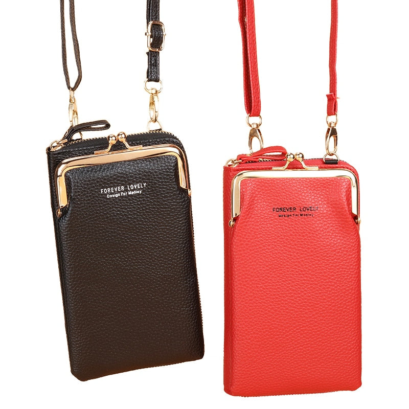 Stylish Leather Phone Purse: Compact and Versatile Women's Crossbody Bag