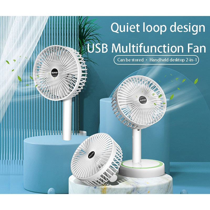 "Portable Silent USB Handheld Cooling Fan - Three-Speed