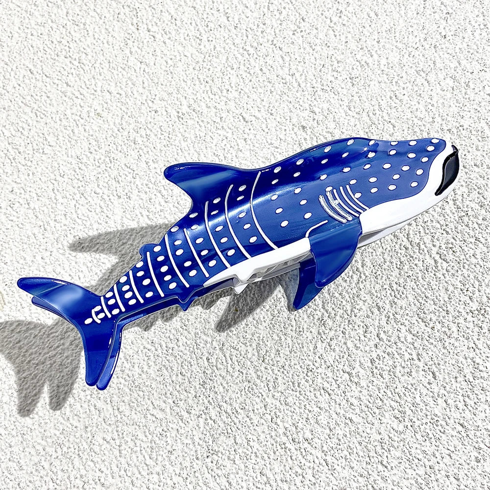Creative Funny Acetate Tortoise Sturgeon Fish Shark Hairpin Oversize Marine Animal Barrettes Thick Hair Clip Claw Accessories