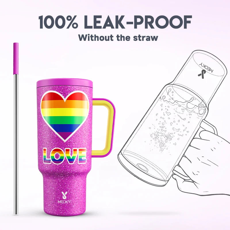 Cup with Lid leak-proof Sainless