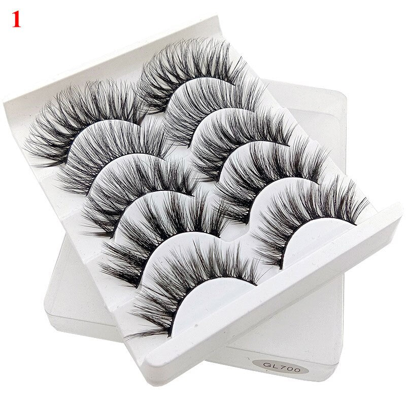 4 Pairs Eyelashes Extension Natural False Eyelashes Cross Long