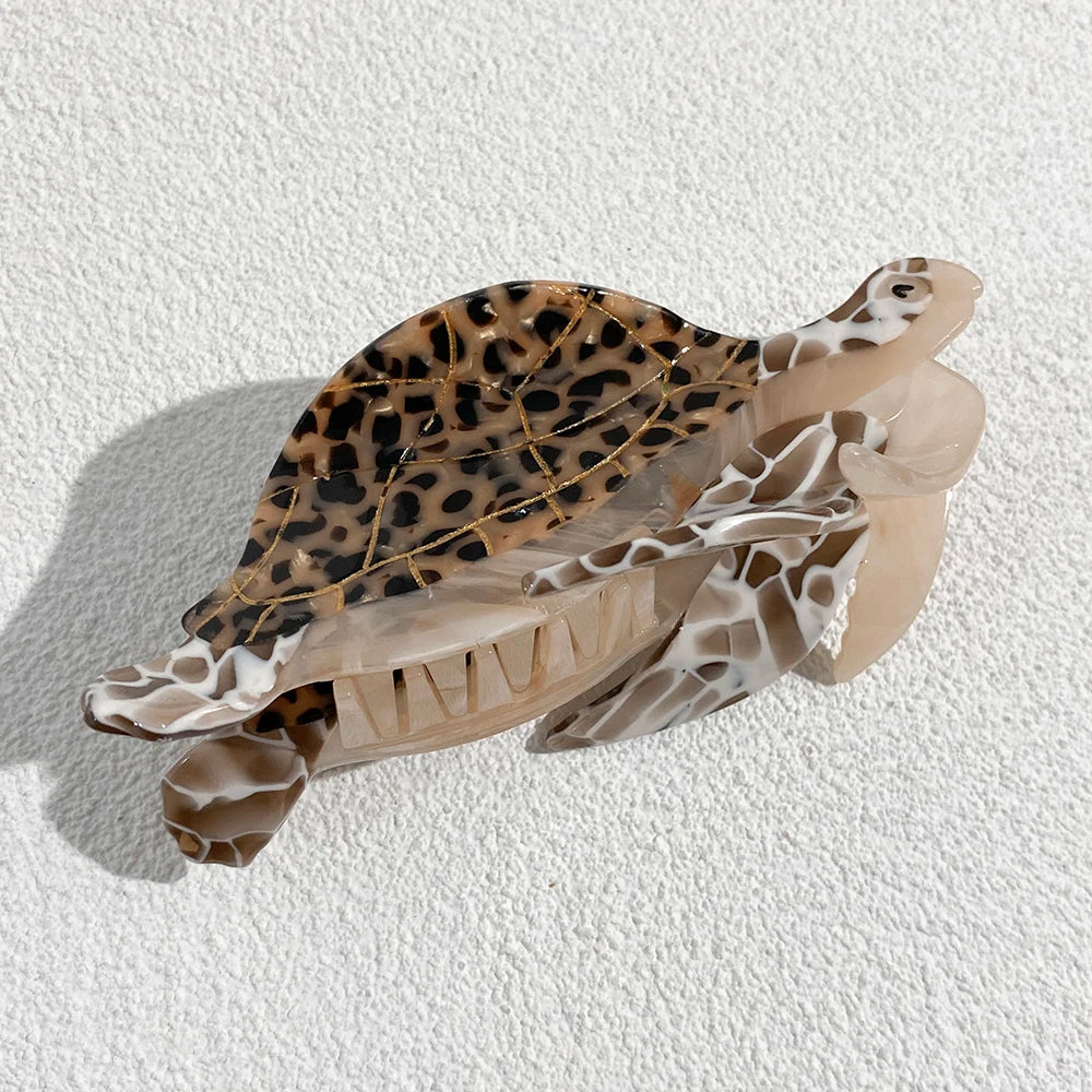 Creative Funny Acetate Tortoise Sturgeon Fish Shark Hairpin Oversize Marine Animal Barrettes Thick Hair Clip Claw Accessories