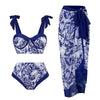Elegant Floral One-Shoulder Lingerie Set - Unparalleled Elegance