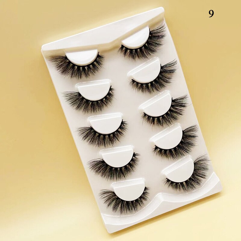 4 Pairs Eyelashes Extension Natural False Eyelashes Cross Long