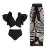Elegant Floral One-Shoulder Lingerie Set - Unparalleled Elegance