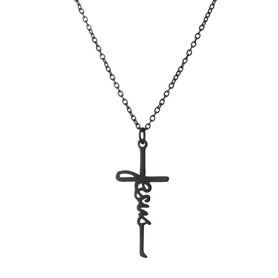 Timeless Faith: Stainless Steel Jesus Cross Pendant Necklace-for Women Men