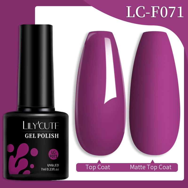 LILYCUTE 7ML Nail Gel Polish Glitter Sequins Gel