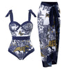 Elegant Floral One-Shoulder Lingerie Set - Unparalleled Elegance