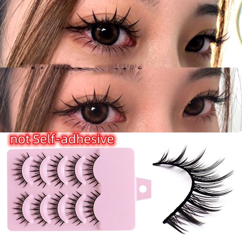4 Pairs Eyelashes Extension Natural False Eyelashes Cross Long