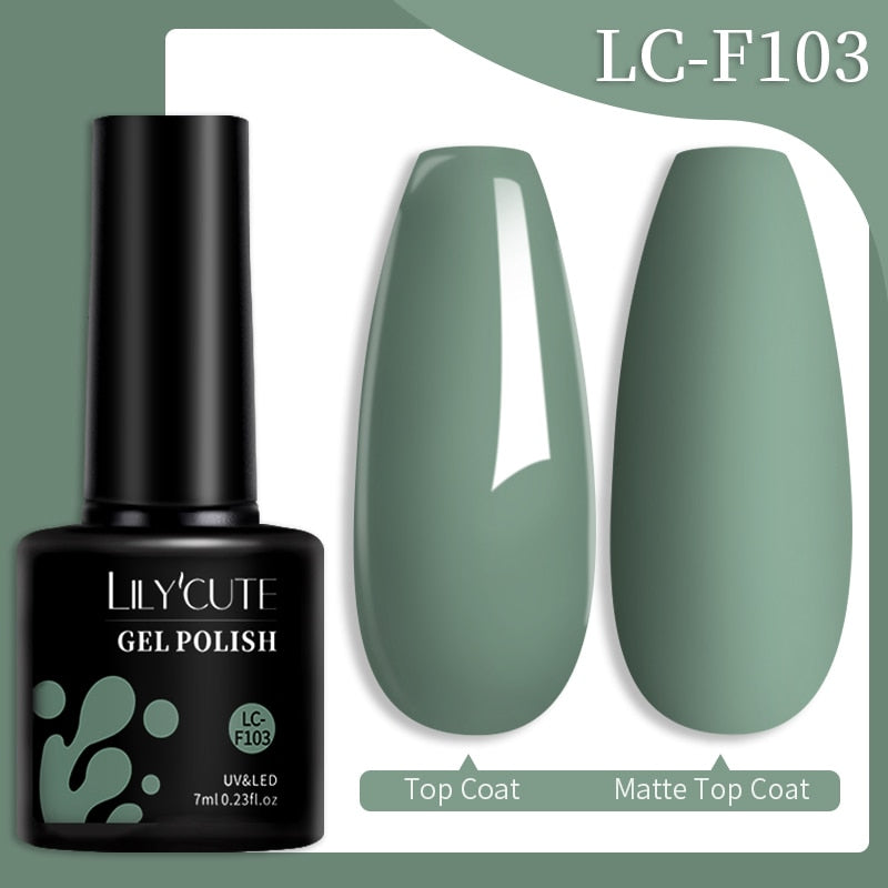 LILYCUTE 7ML Nail Gel Polish Glitter Sequins Gel