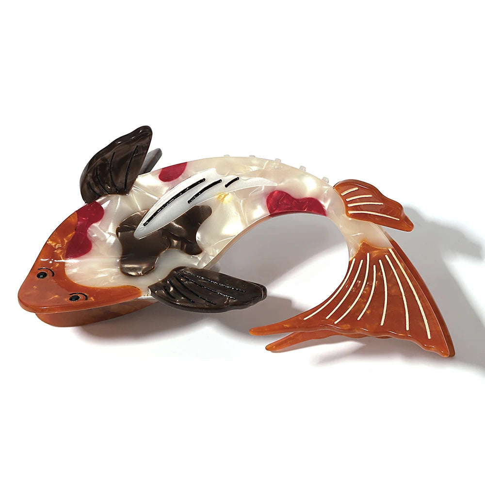 Creative Funny Acetate Tortoise Sturgeon Fish Shark Hairpin Oversize Marine Animal Barrettes Thick Hair Clip Claw Accessories