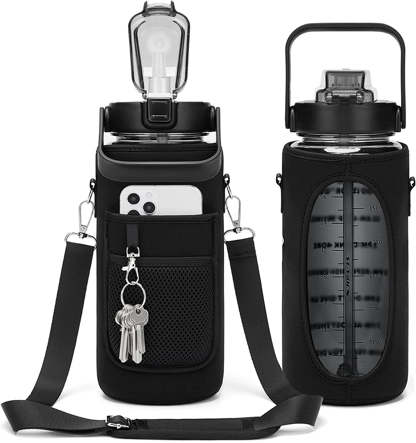 Inspirational 2L Water Bottle: Stay Hydrated. Perfect for Gym and Sports