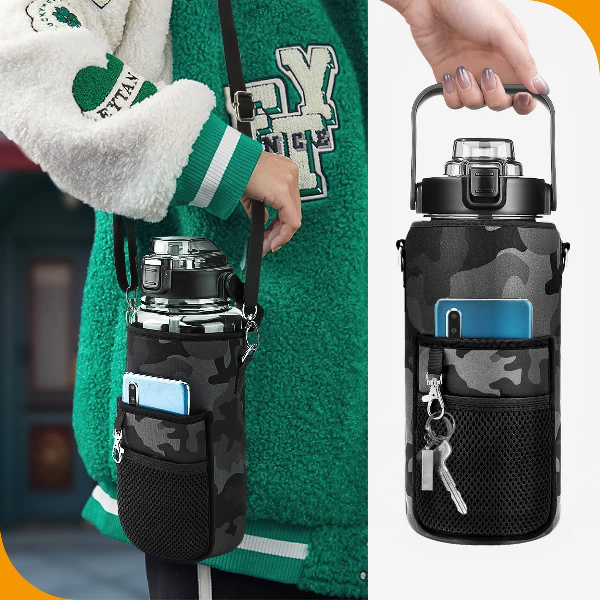 Inspirational 2L Water Bottle: Stay Hydrated. Perfect for Gym and Sports