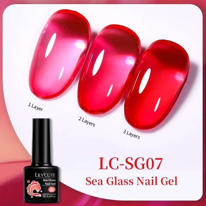 LILYCUTE 7ML Nail Gel Polish Glitter Sequins Gel