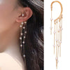 Silver plated metal butterfly earrings with sparkling zircon accents - non-pierced ear cuffs for women as fashionable jewelry
