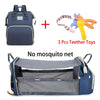 Foldable Mommy Bag with Crib and Baby Backpack
