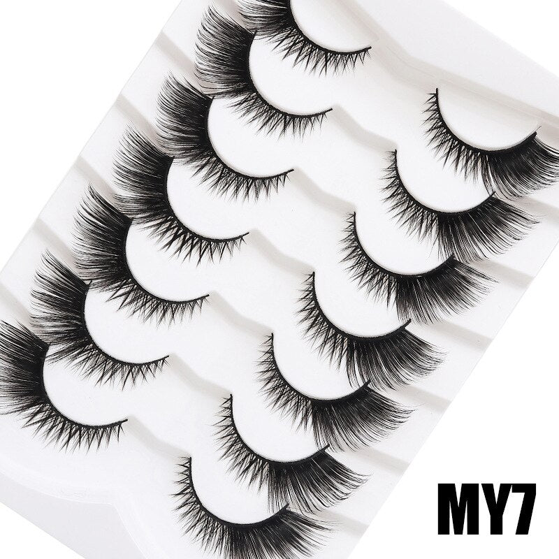 4 Pairs Eyelashes Extension Natural False Eyelashes Cross Long
