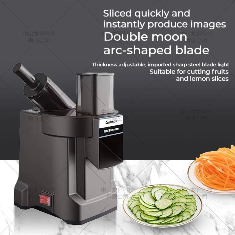 220V 3-in-1 Vegetable Cutter Dual Feeder Newly Upgraded Multi-functional Automatic Electric Dicing Slicing Shredding Vegetables