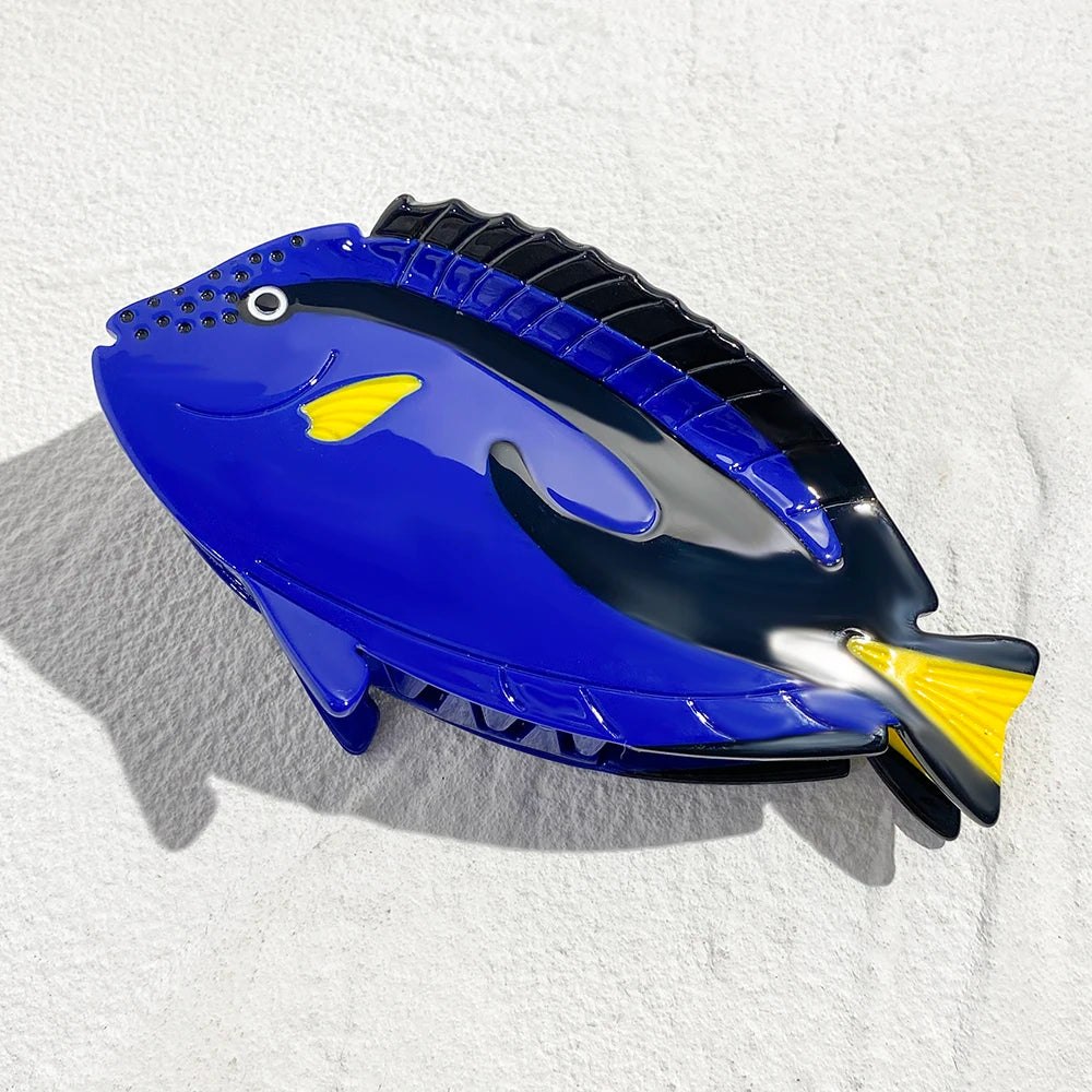Creative Funny Acetate Tortoise Sturgeon Fish Shark Hairpin Oversize Marine Animal Barrettes Thick Hair Clip Claw Accessories