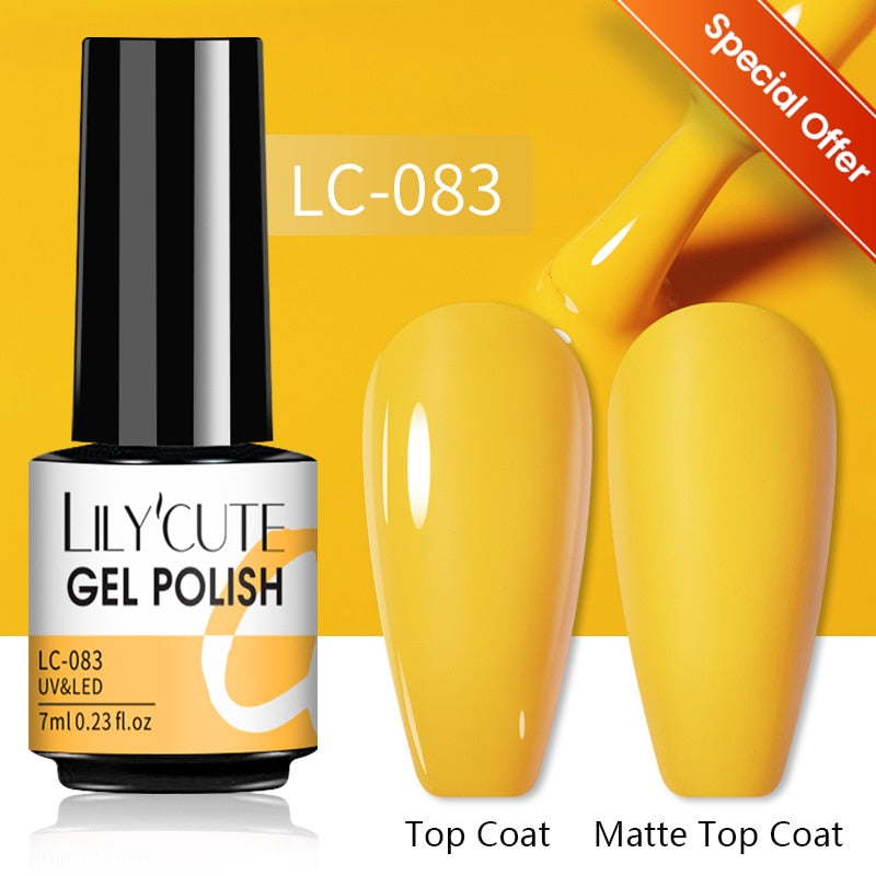 LILYCUTE 7ML Nail Gel Polish Glitter Sequins Gel