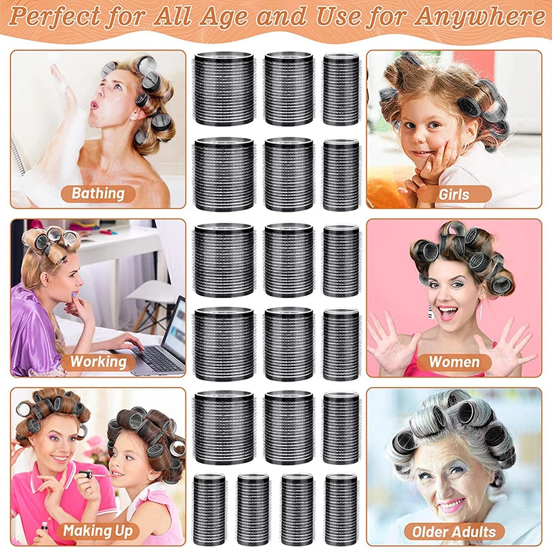 13pcs Curlers Heatless Curls Hair Bangs