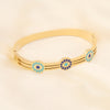 Love Heart Eye Bangle: Fashionable Stainless Steel Bracelet for Women
