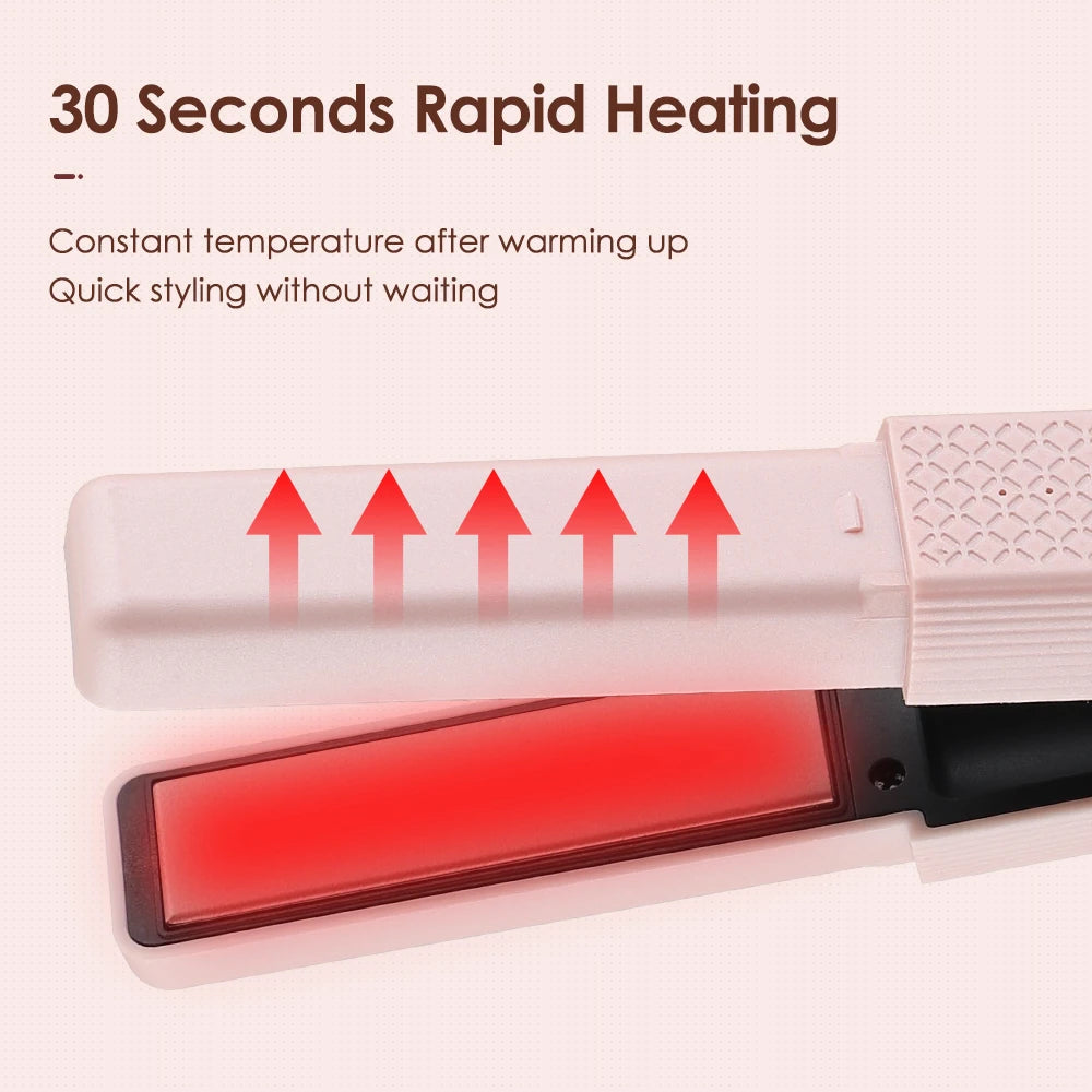 Portable cordless hair straightener