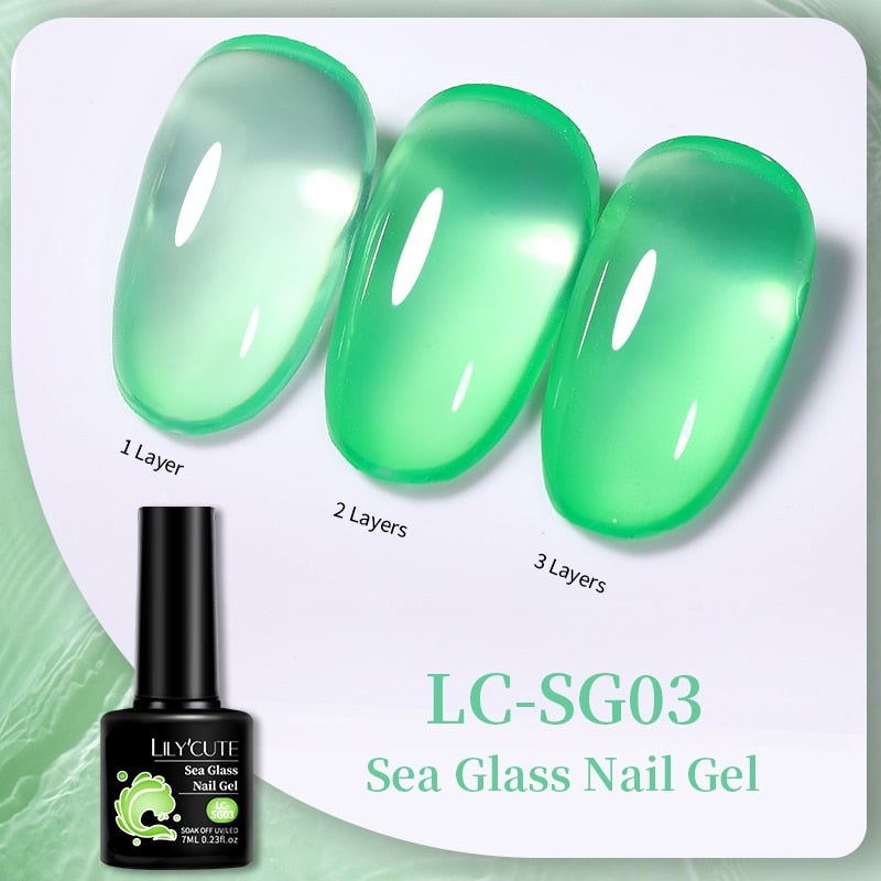 LILYCUTE 7ML Nail Gel Polish Glitter Sequins Gel