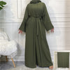Luxurious Women's Open Abaya Set: Embrace the Elegance of Dubai, Turkey, and African-inspired Fashion