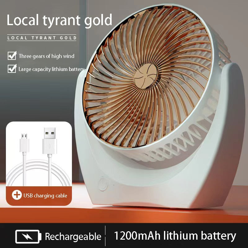 "Portable Silent USB Handheld Cooling Fan - Three-Speed