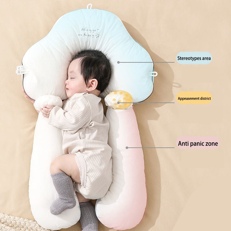 Soothing Cotton Pillow for Newborns, Prevents Flat Head