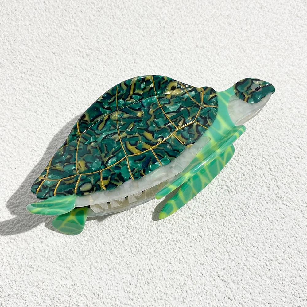 Creative Funny Acetate Tortoise Sturgeon Fish Shark Hairpin Oversize Marine Animal Barrettes Thick Hair Clip Claw Accessories