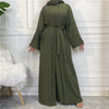 Luxurious Women's Open Abaya Set: Embrace the Elegance of Dubai, Turkey, and African-inspired Fashion