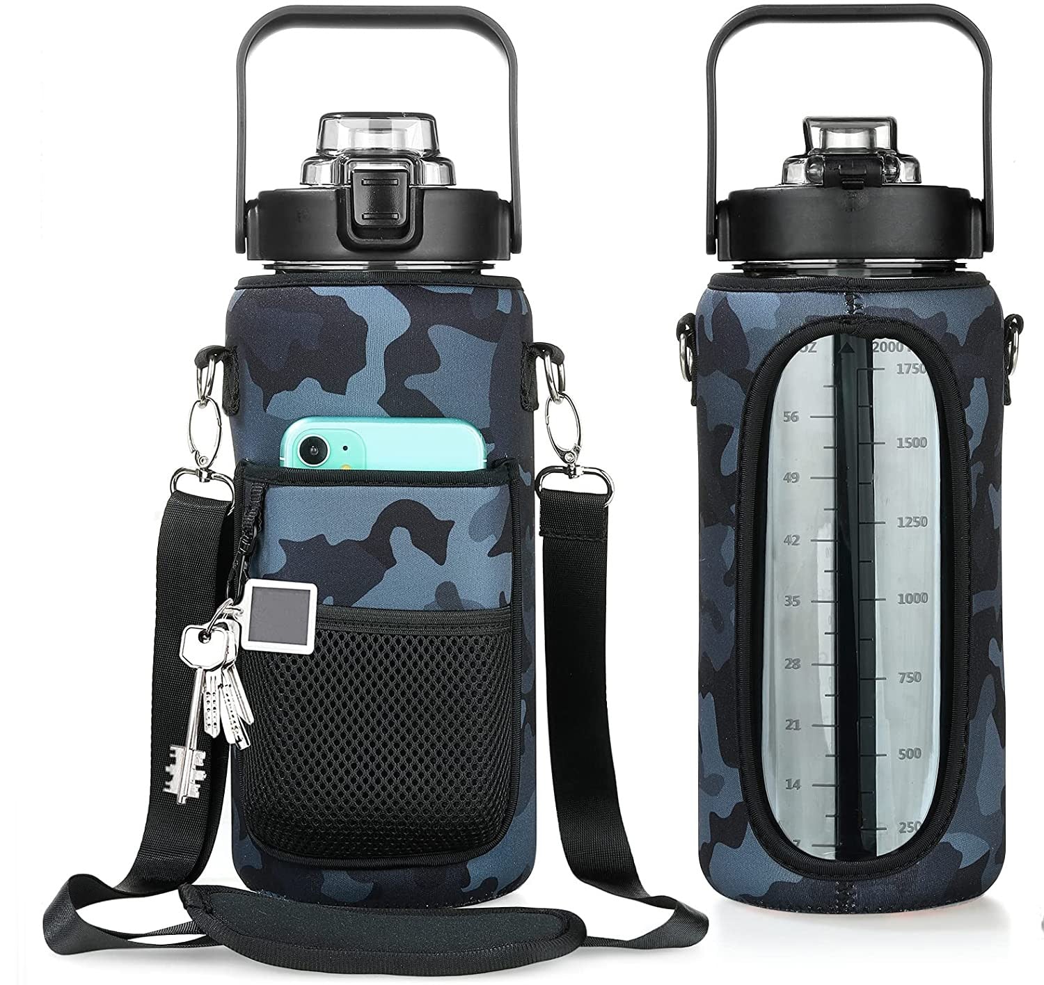 Inspirational 2L Water Bottle: Stay Hydrated. Perfect for Gym and Sports