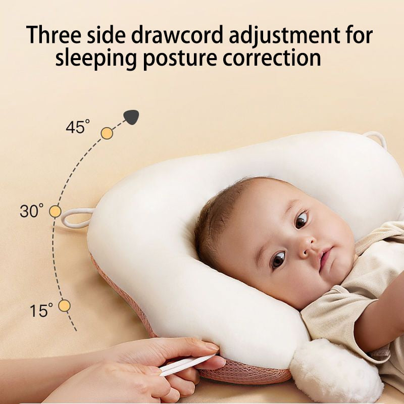 Soothing Cotton Pillow for Newborns, Prevents Flat Head