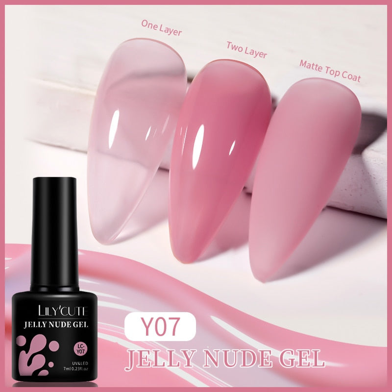 LILYCUTE 7ML Nail Gel Polish Glitter Sequins Gel
