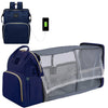 Foldable Mommy Bag with Crib and Baby Backpack