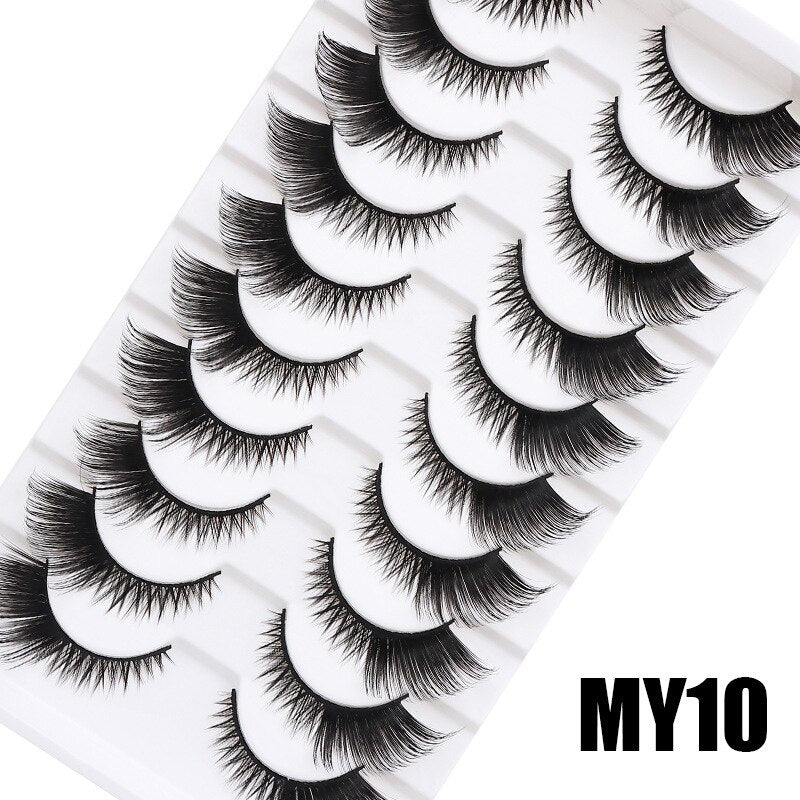4 Pairs Eyelashes Extension Natural False Eyelashes Cross Long