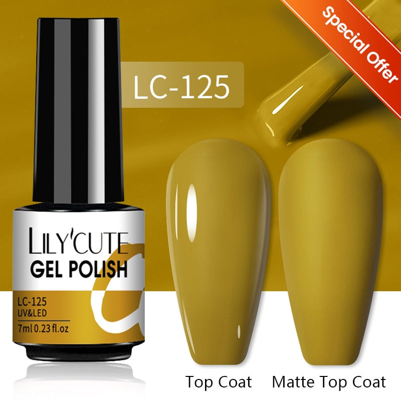 LILYCUTE 7ML Nail Gel Polish Glitter Sequins Gel
